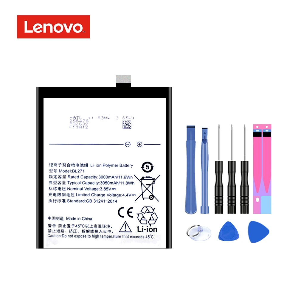 Оригинальный аккумулятор BL271 для Lenovo Edge Z2 X/ ZUK 3050 мАч сменные батареи высшего