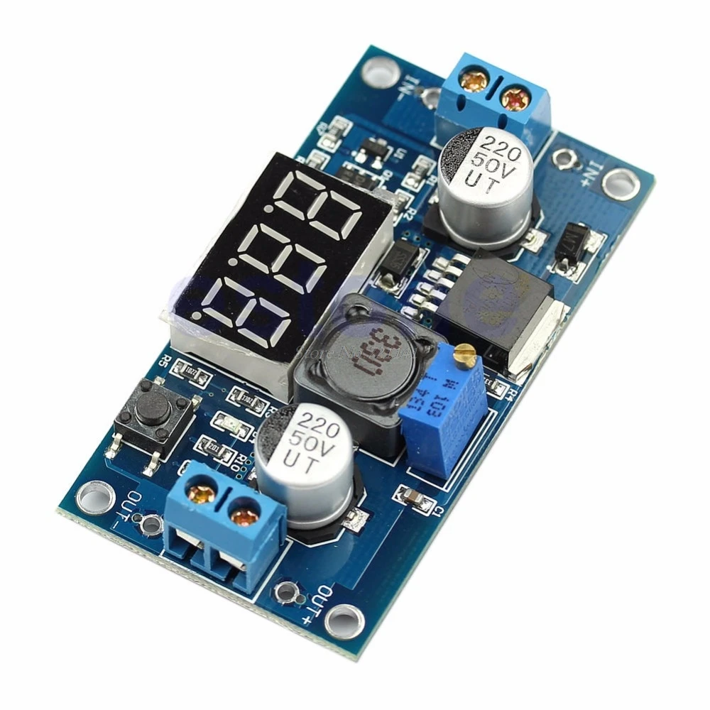

DC 4V-40V To 1V-37V LM2596 Adjustable Step Down Power Converter LED Voltmeter Buck module