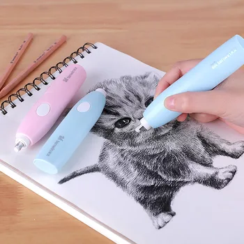 

Cute Electric Eraser Kawaii Eraser Art Professional Mechanical Electronic Rubbers For Kids Drawing Stationery School Supplies