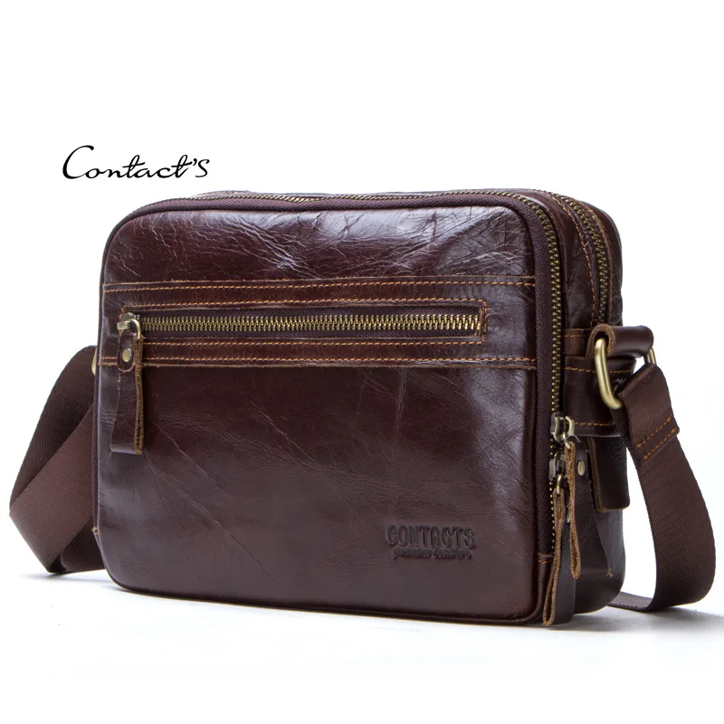 Сумка-мессенджер мужская из натуральной кожи саквояж на плечо сумочка кросс-боди