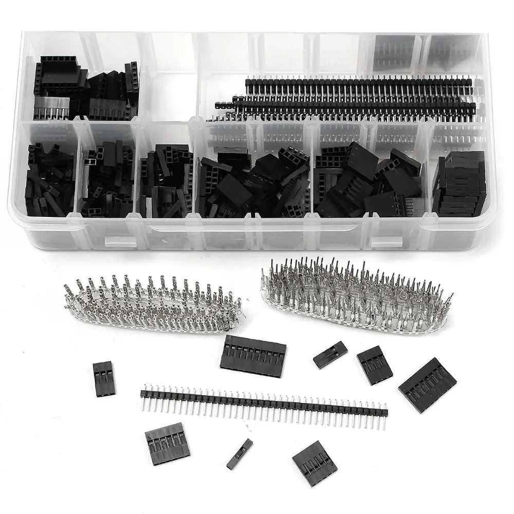 

Electric Connector Kit 2.54 mm PCB Pin Headers Box Packaging For Arduino Dupont Electronics Stocks 1450pcs/lot