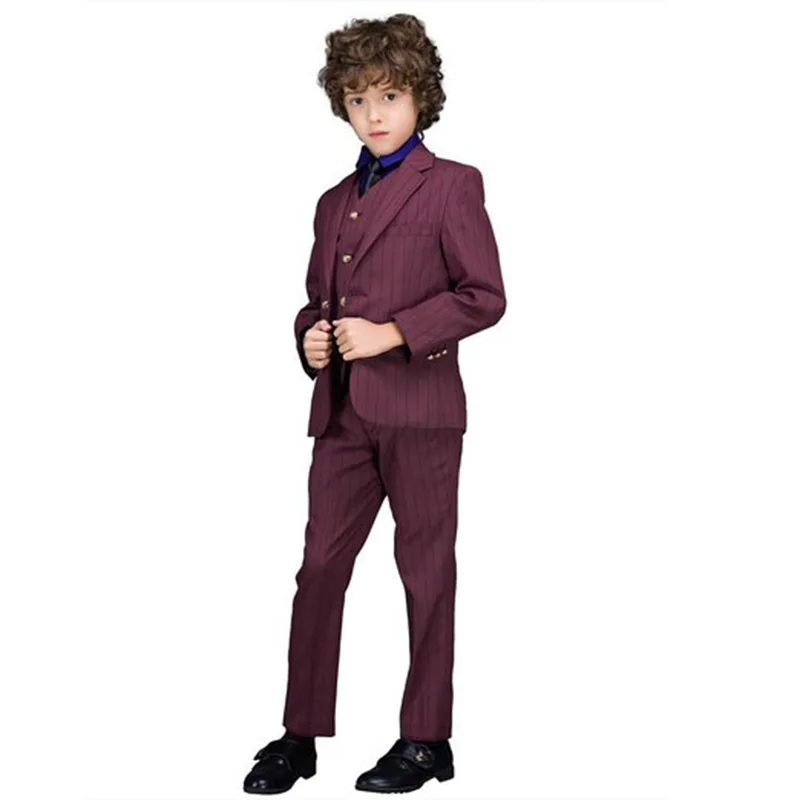 

New Arrival Honorable Lapel Kid Tuxedos Boy's Worsted Brown Color Regular Special Wedding Boys' Attire BA008