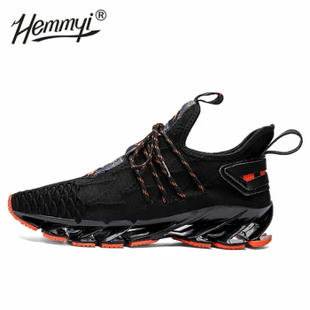 

Hemmyi 2019 Designer Non-slip TPU Sole Sneakers Fish Scale High Quality Sports Shoes Cushioning Running Shoes Black White Red