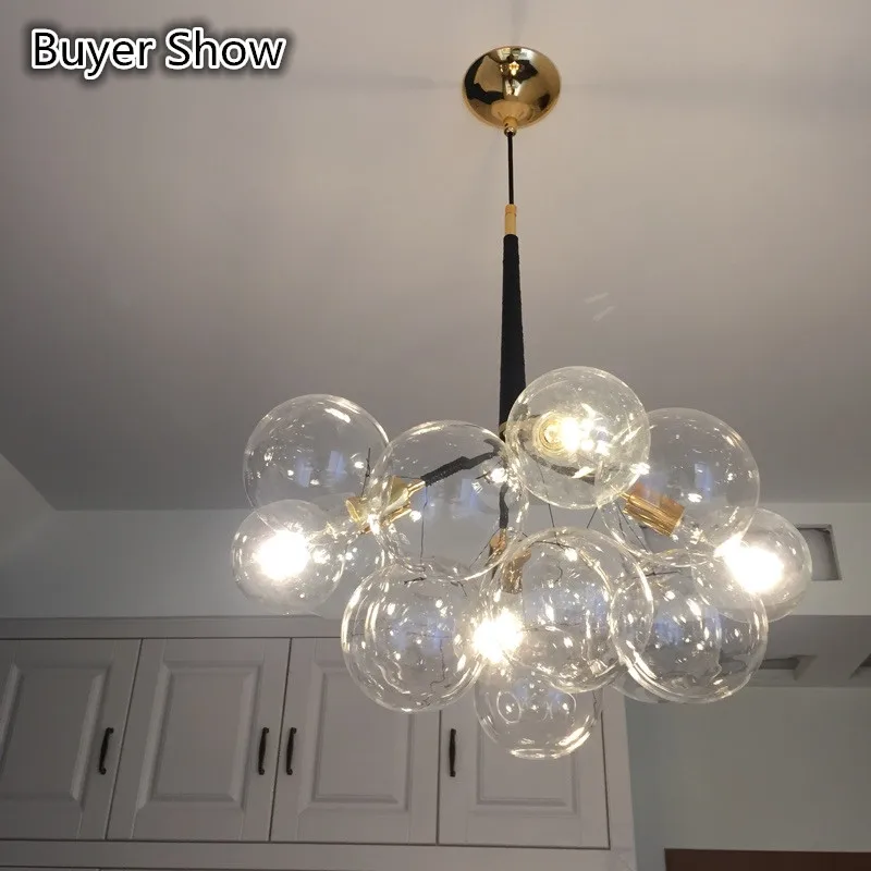 Black Creative Glass Bubble Pendant Lamp-10