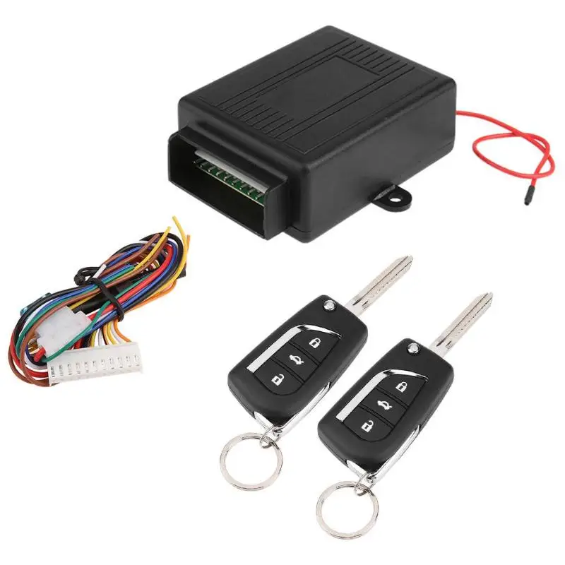 

Universal Car Auto Remote Central Kit Door Lock Locking Vehicle Keyless Entry System New With Remote Controllers Car Alarm Hot