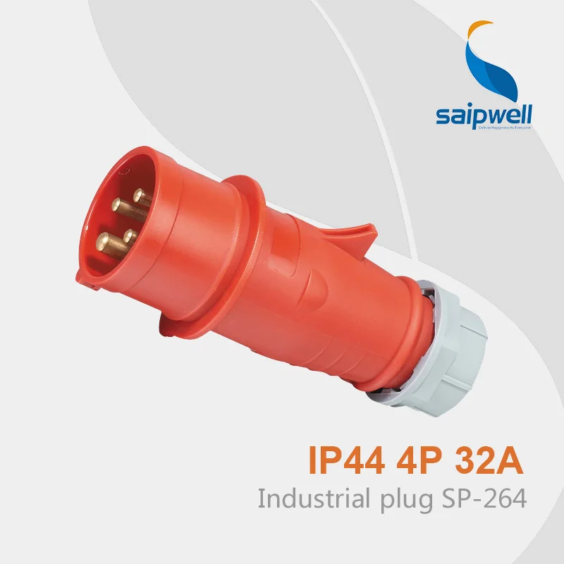 

Saipwell Hot Sale Waterproof 32a Industrial Plug Sockets 4P 32A SP-264