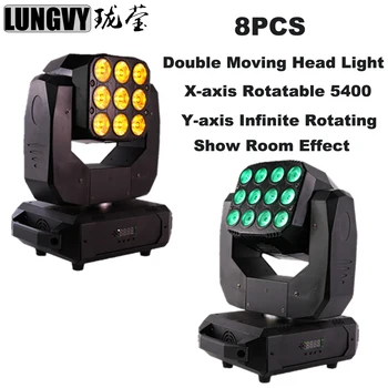 

Free Shipping 8pcs/Lot 2018 New 12x10w RGBW Wash+9x3w Golden Beam Double-Face Infinite Rotating DMX Beam Bar Effect Stage Light