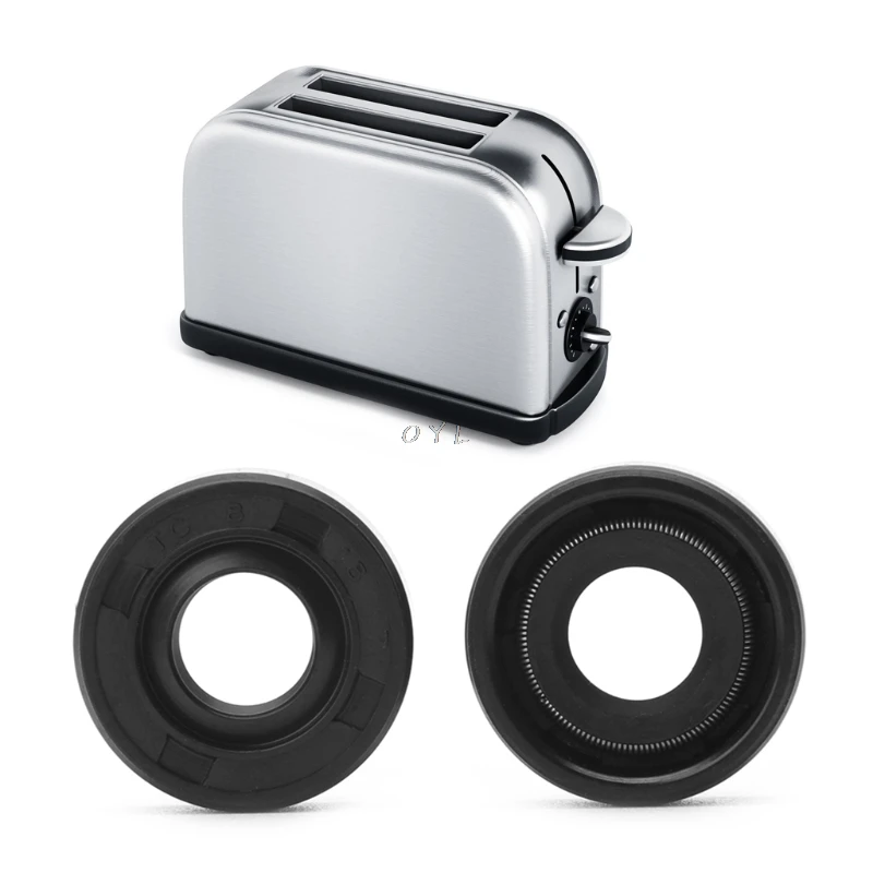 8x18x7mm Wearable Breadmaker Sorbet Machine Blender Repair Parts Oil Seal Ring Home Applicance Kitchen Helper 2pcs/set