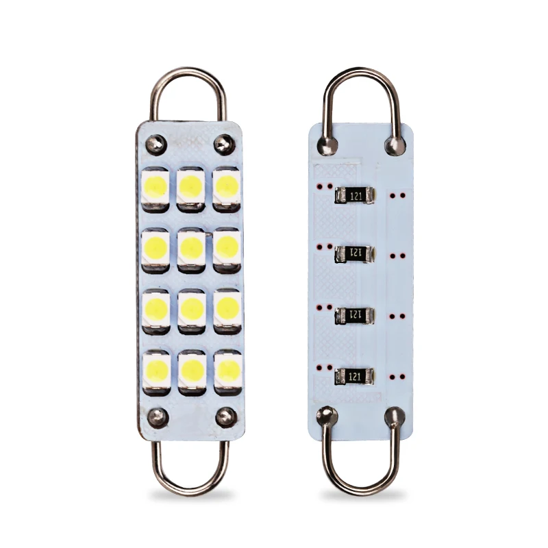 1 шт. 561 562 фестонный светильник 44 мм 12SMD с жесткой петлей светодиодный карго для