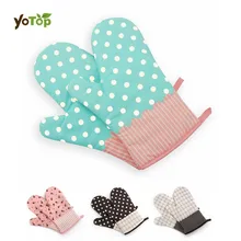 Yotop 1 шт. Нескользящие хлопчатобумажные Микроволновая печь Перчатка термостойкие толстые Митт выпечки перчатки Симпатичные Кухня Пособия по кулинарии Инструменты