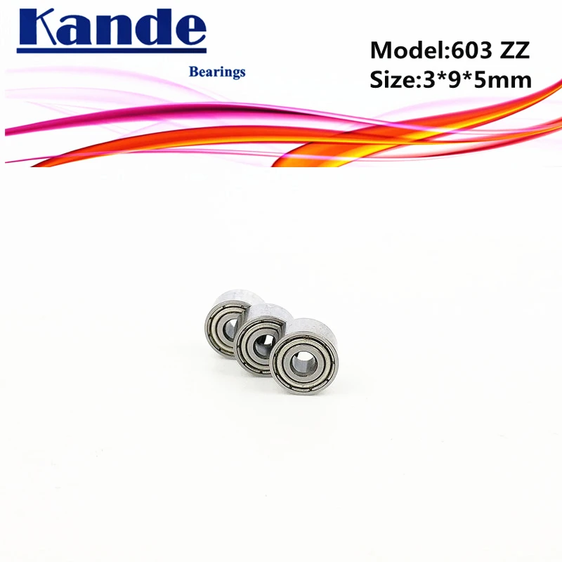 Kande подшипники 603 603ZZ 603 ZZ 10 шт. ABEC-1 ABEC-3 ABEC-5 миниатюрный шариковый подшипник с глубоким жёлобом 3x9x5 мм 603-2Z