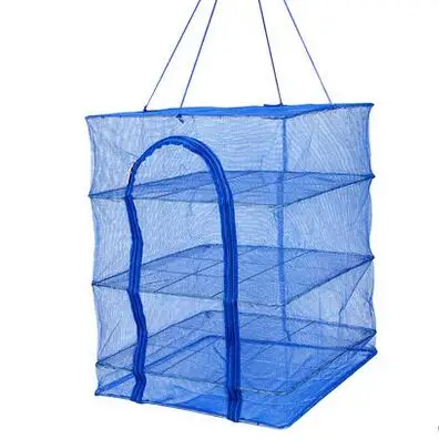 

4 Layers Drying Net Cast Net Drying Rack Folding Hanging Vegetable Fish Dishes Dryer Net PE Hanger Fishing Net