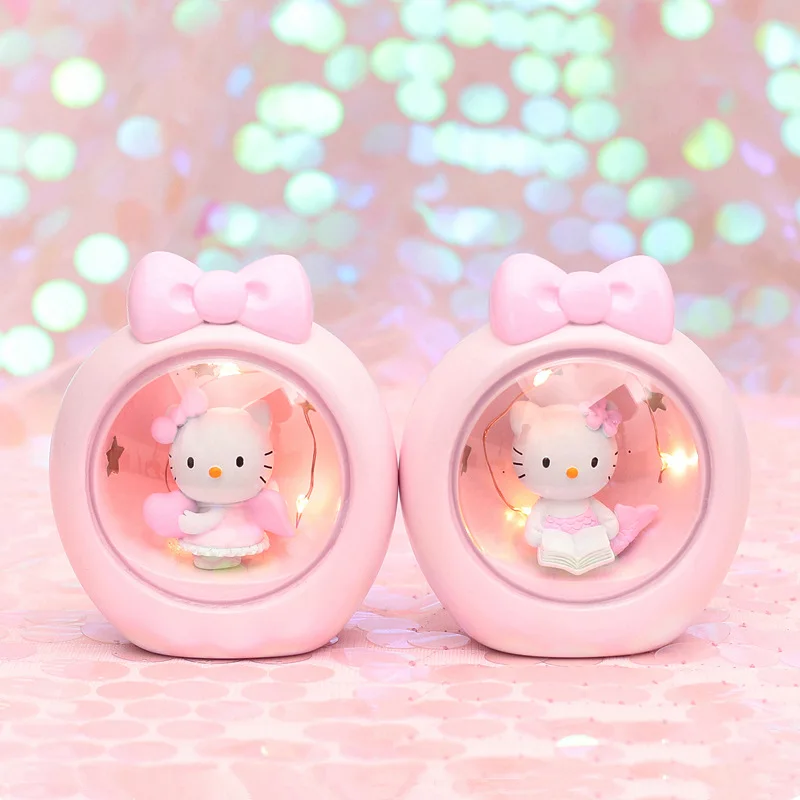 Романтический розовый ночной Светильник hello kitty s прикроватная лампа для спальни