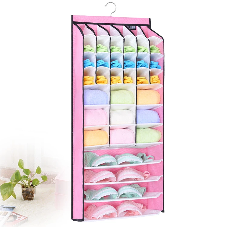 

Hanging Storage Bag With Cover 1pcs Multifunctional Solid Wardrobe Organizer With 31 Cells Easy Tidy Storage Bag For Underwear