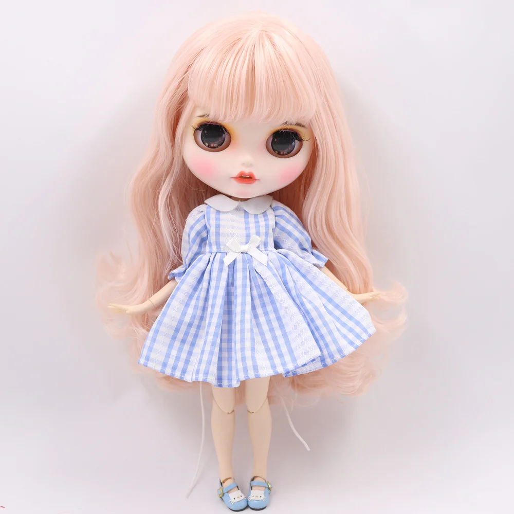 ICY DBS Blyth Doll For Series No.BL2352 Champagne Pink hair Open Mouth with teeth Carved lips Matte face Joint body 1/6 bjd | Игрушки и
