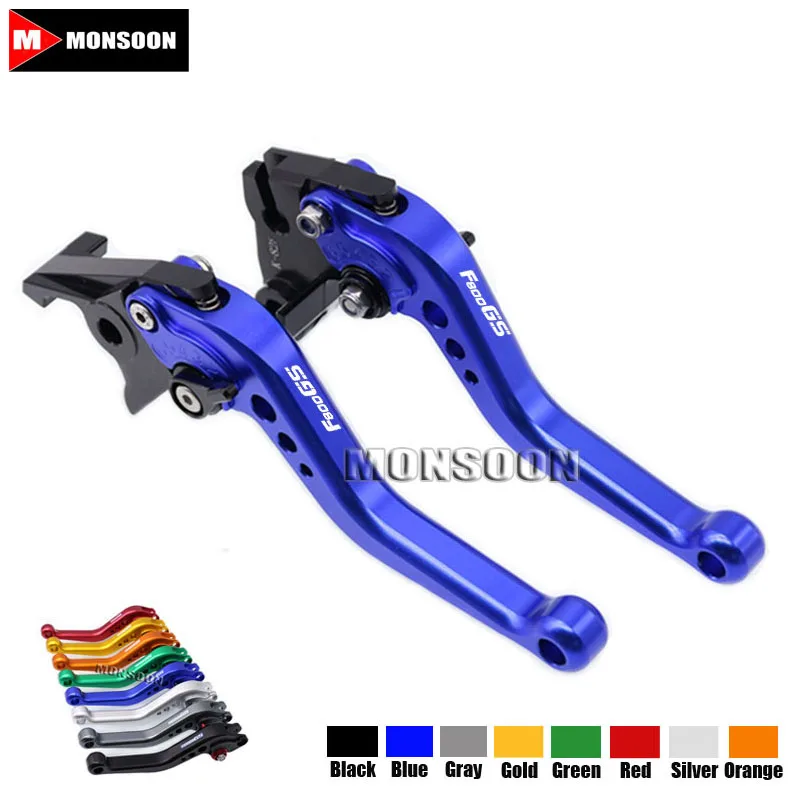 

LOGO F800GS For BMW F800 GS F800GS/Adventure 2008-2017 Motorcycle Accessories Aluminum Short Brake Clutch Levers Blue