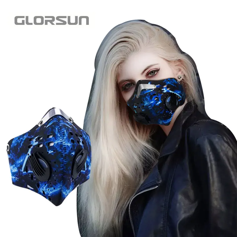 

GLORSUN wholesale n99 respirator custom mouth cover half face shield mask fashion n95 anti dust smog air pollution workout mask