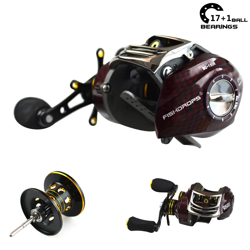 

Shishamo 17+1BB 6.3:1 low profile reel bait casting Feeder Fishing reel baitcasting Fishing reels Carretilha de pesca