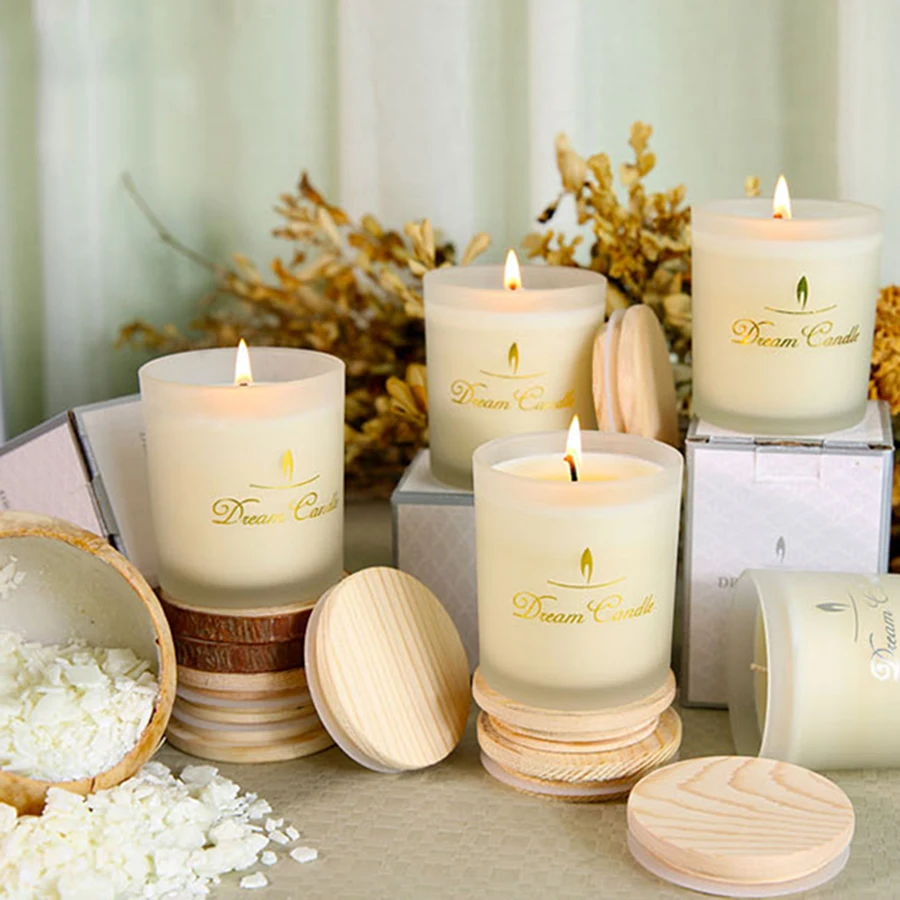 Velas De cera De soja blanca, velas decorativas De lavanda Natural ...