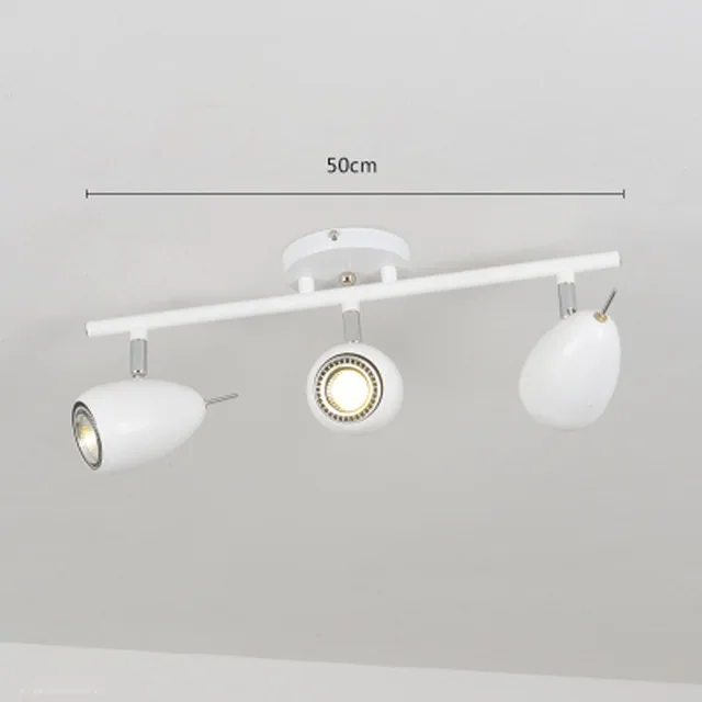 Современный минималистский черный и белый Потолочный светильник гостиная творческий трек spotlight 360 градусов вращающийся акриловое освещение - Цвет корпуса: 3heads white