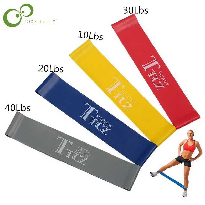 

Fitness 4 Levels Pilates Yoga Rubber Resistance Bands LOOP rope Stretch Band Crossfit elastic resistance band bodybuilding