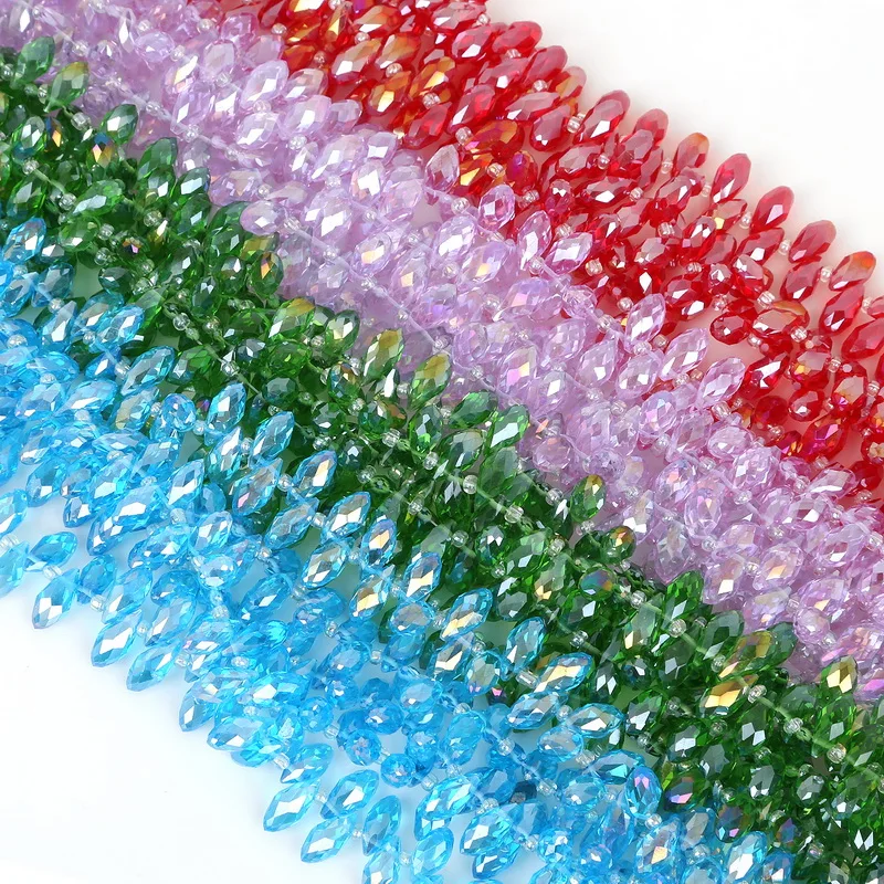 50pcs/lot Austrian Beads Crystal Multi Color Tear Drop Glass For Jewelry Making DIY Bracelet Beading | Украшения и аксессуары