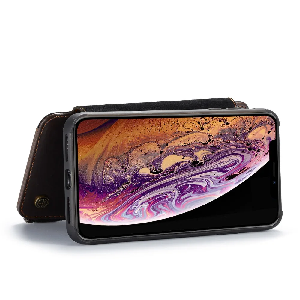 Кошелек клатч из искусственной кожи чехол Me бренд Rfid кошелек мужской сотовый телефон сумка чехол для телефона 2 в 1 для iPhone 6 6S 7 8 Plus X Xs XR Xs Max