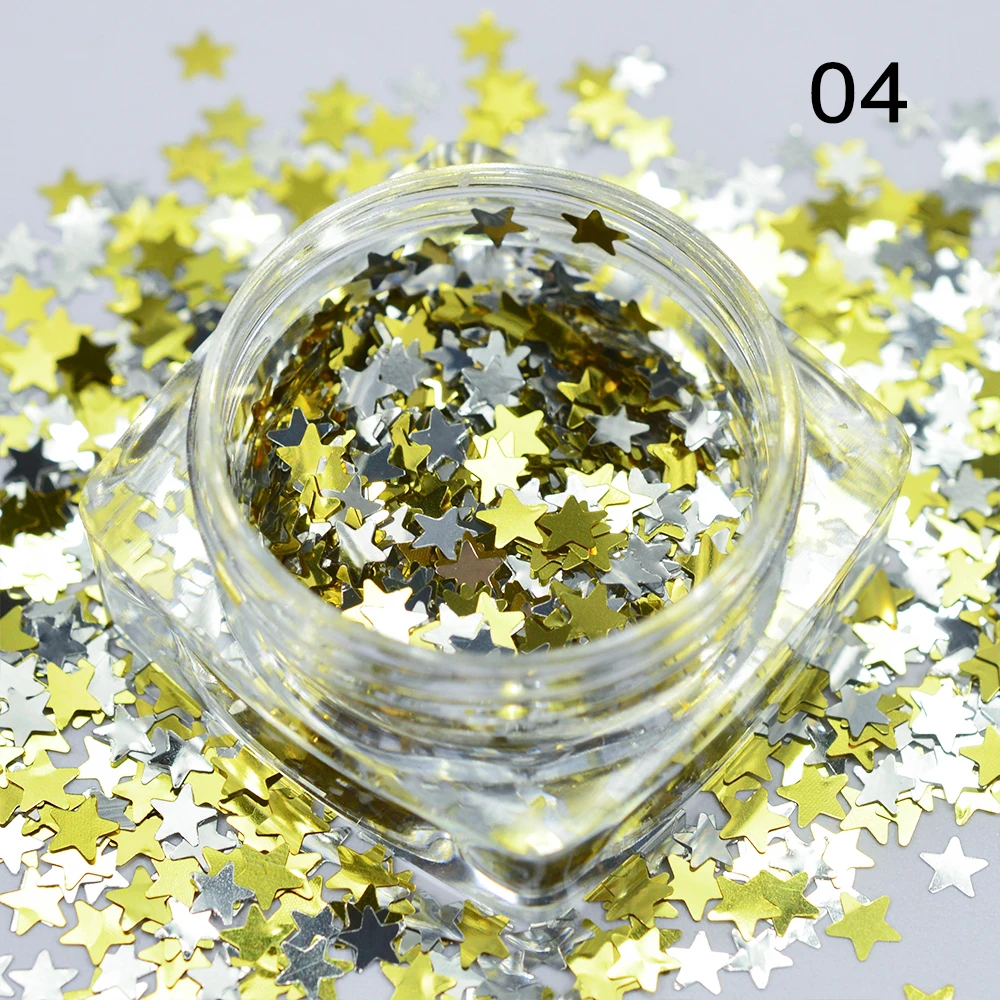 Nail Flakes Glitter Star 4