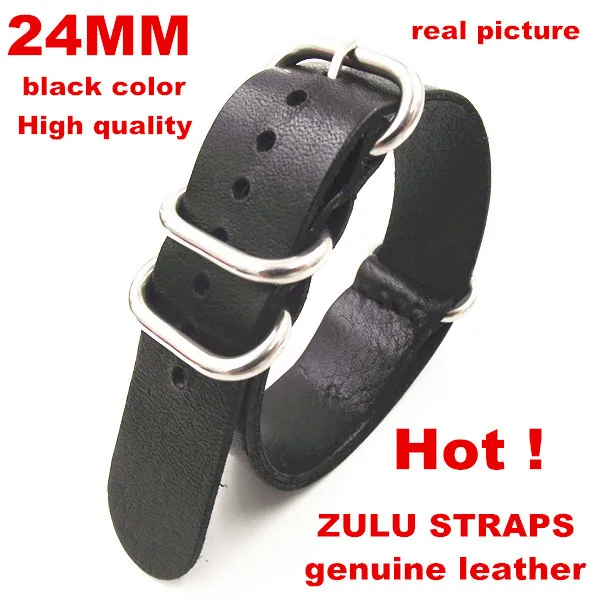 zulu straps genuine leather - Wholesale 10PCS/lot High quality 24MM Nato strap Watch band NATO watch strap-111204 | Наручные часы