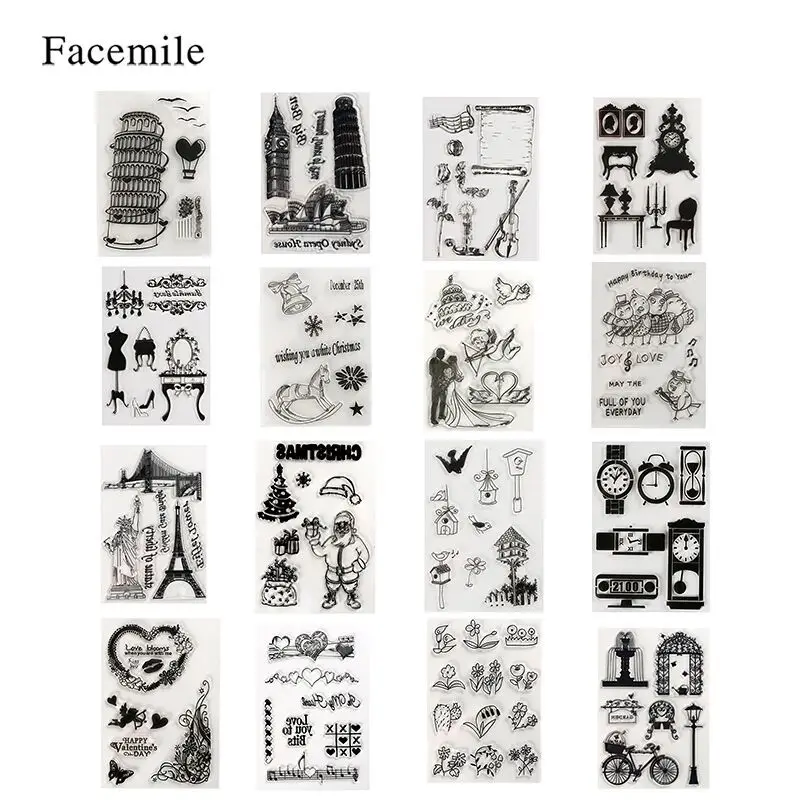 

1PCS Frame Flowers Stick Clear Stamp Transparent Stamp For DIY Scrapbooking/Card Making/ Christmas Holiday Decoration Supplies