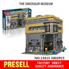2016 New LEPIN 15015 5003pcs City Creator The dinosaur museum Model Building Kits Minifigures Brick Toy Compatible Toys Gift