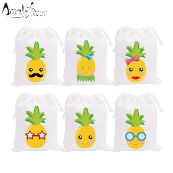 

Cartoon Pineapple Theme Party Bags Candy Bags Gift Bags Fruits Decorations Baby Shower Event Birthday Party Container Supplies