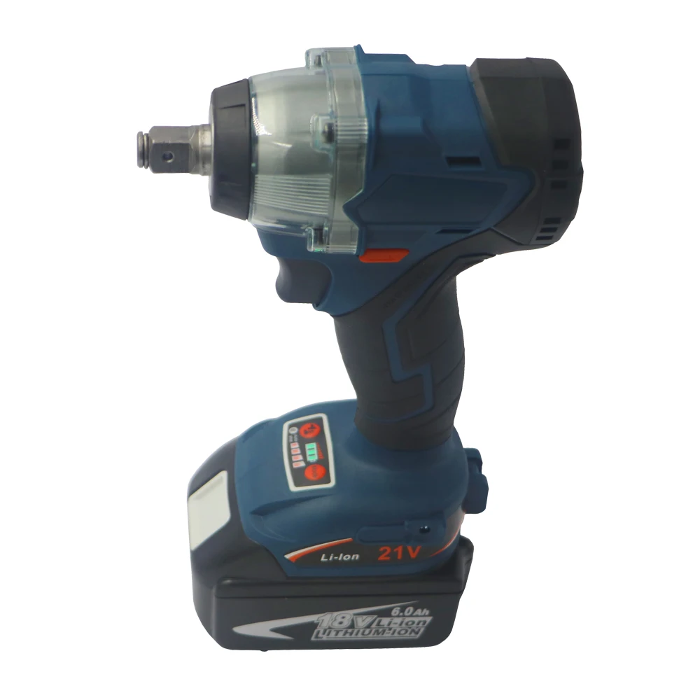 

18V 6.0AH Lithium-Ion Battery 18V Cordless Impact Wrench Brushless 4 Speed 1/2” Automatic Power Tool for Car Tyre Scaffolding
