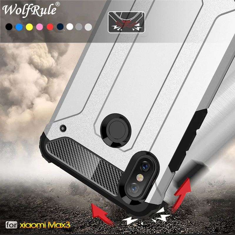 Phone Case Xiaomi Mi Max 3 Case Xiaomi Mi Max3 MiMax 3 Full Wrapped Heavy Hybrid PC+TPU Cover For Xiaomi Mi Max 3 Cover Fundas