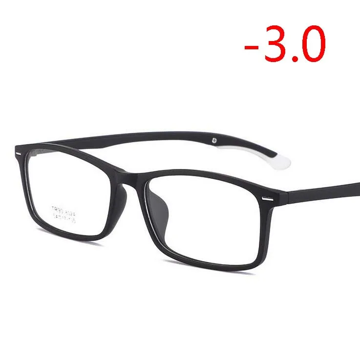 TR90 студенческие готовые очки для близорукости Мода 1,56 Асферические рецептурные линзы очки прозрачная серая оправа от 0 до 0,5-1,0 до-4 - Цвет оправы: Myopia 300