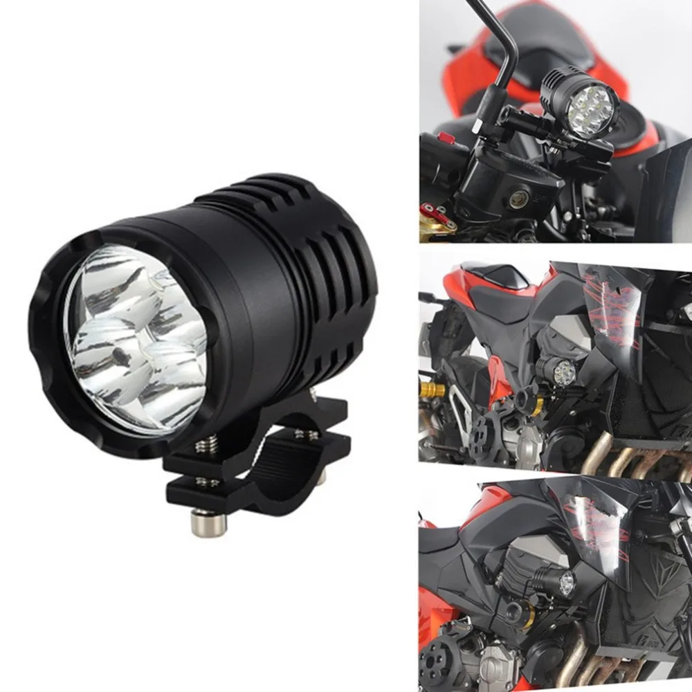

Motorcycle Round Spotlight Head Light 4 LED Chips Headlights Ultra Bright Lamp Bulb CNC Motorbike Dirt Bike Scooter