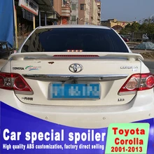 Золотой код corolla 2001 до 2013 Высокое качество предотвращает падение ABS спойлер Красный Сигнальный светильник Спойлеры праймер Colpr