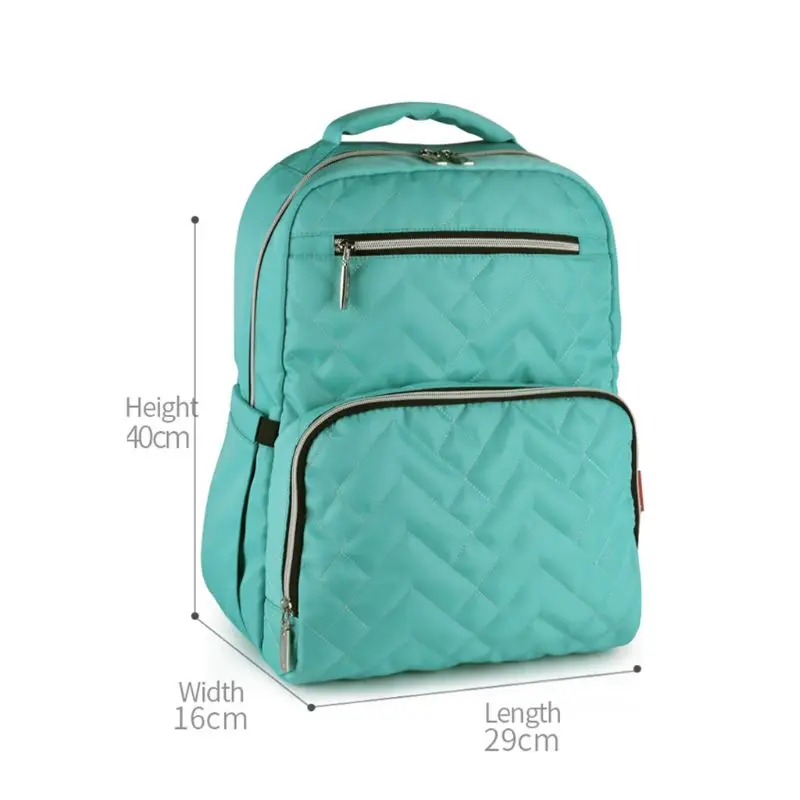 

4Pcs Changing Mat Wet Bag Stroller Straps 210D Nylon Multifunctional Baby Diaper Nappy Mummy Backpack Large Capacity