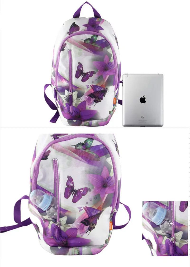 2018 New Summer Flower Printed Sports Backpack Multi-functional Shoulder Mommy Diaper Bags Mother and Child out Package08