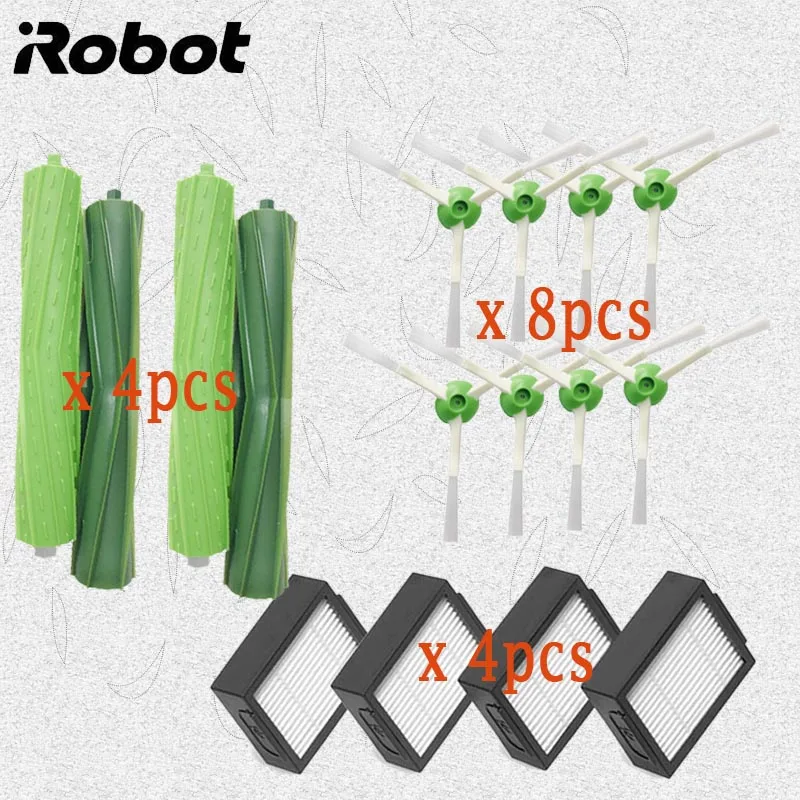 

4*Hepa Filter + 8*Side Brush + 4* Brush Roll for iRobot Roomba i7 E5 E6 I Series Robot Vacuum Cleaner Replacement Spare Parts