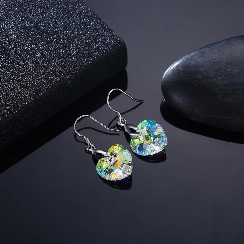 Женские серьги капельки с кристаллами Swarovski Cat и жемчугом LEKANI ювелирные изделия