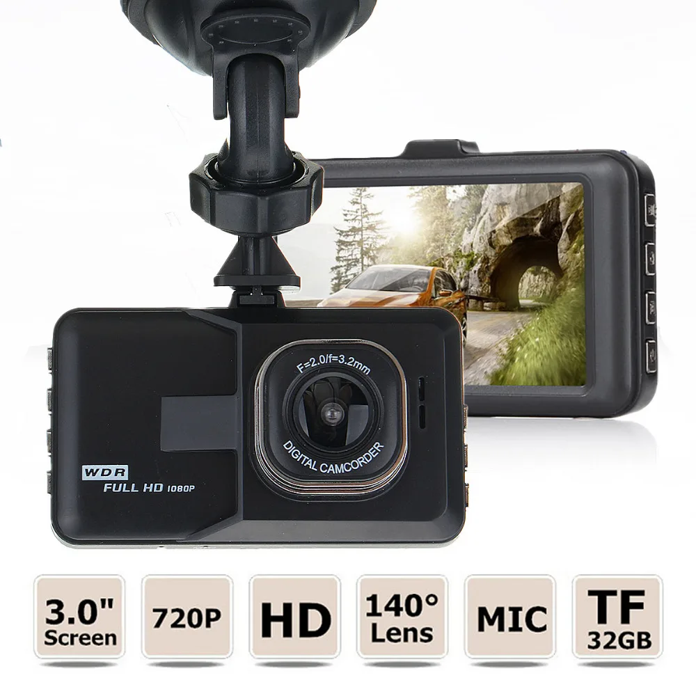 Novatek 2.7 Inch 1080p Car Dvr Camera Camcorder Wdr Parking Video