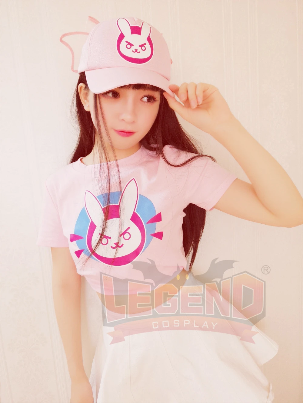 Розовая Кепка для косплея Hana Song DVA d.va|Костюмы аниме| |