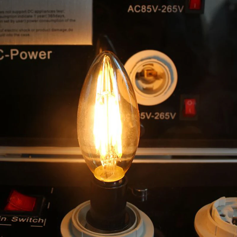 Vintageiii Bombillas Эдисон удара под старину E14 C35 свечи моды Книги по искусству 6 шт.
