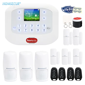 

HOMSECUR Wireless&Wired GSM PSTN LCD Burglar Intruder Alarm System+PIR+5*Door Sensor