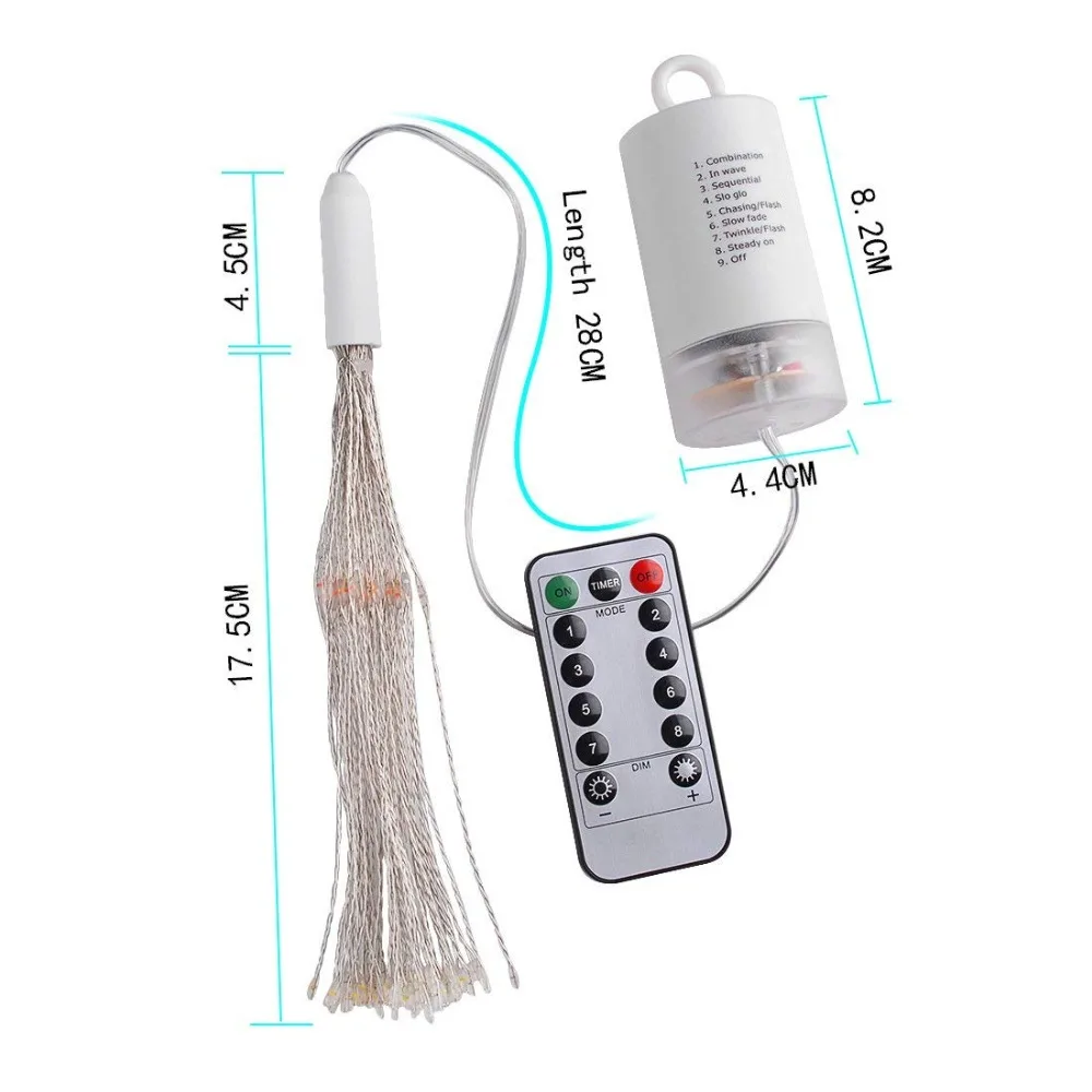 LED Fireworks String Light 100led Foldable DIY Explosion Colorful waterproof Fairy Light With Remote Control For Christmas party LED Fireworks String Light 100led Foldable DIY Explosion Colorful waterproof Fairy Light With Remote Control For Christmas party