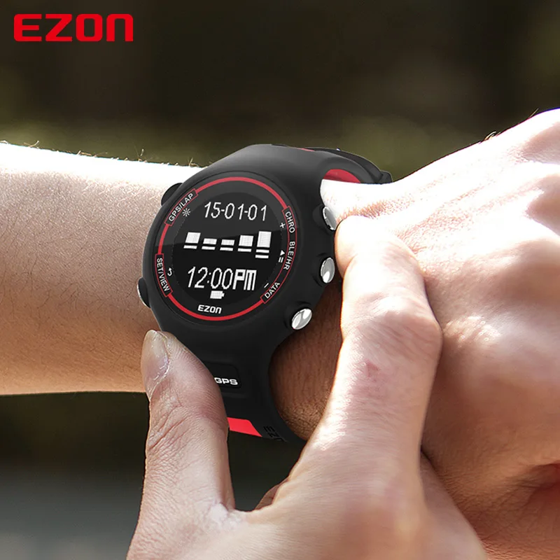 EZON T907 мужские уличные спортивные gps Цифровые часы с монитором сердечного ритма хронограф водонепроницаемые Bluetooth умные часы