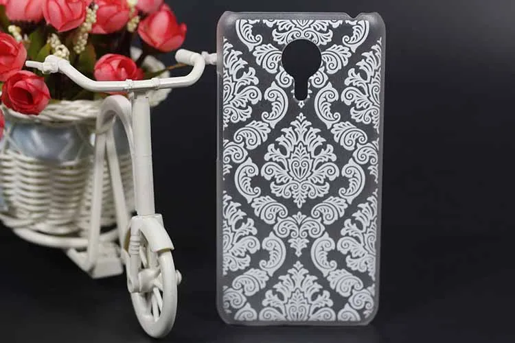 Чехол для Meizu MX 5 Жесткий из поликарбоната с цветком Пейсли в винтажном стиле