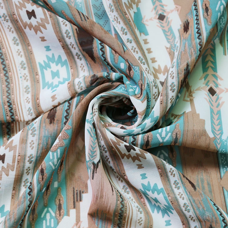 

Striped Chiffon Material Fabrics Patchwork Dress Material Bohemian