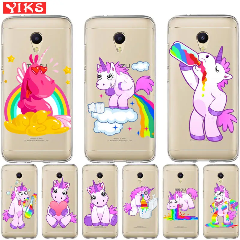 

Luxury Rainbow horse unicorn Cases For Meizu M5S M3S M5C M3 M5 M6 S C Note U10 U20 Pro 6 Case Cover Coque Fundas Capinha Etui
